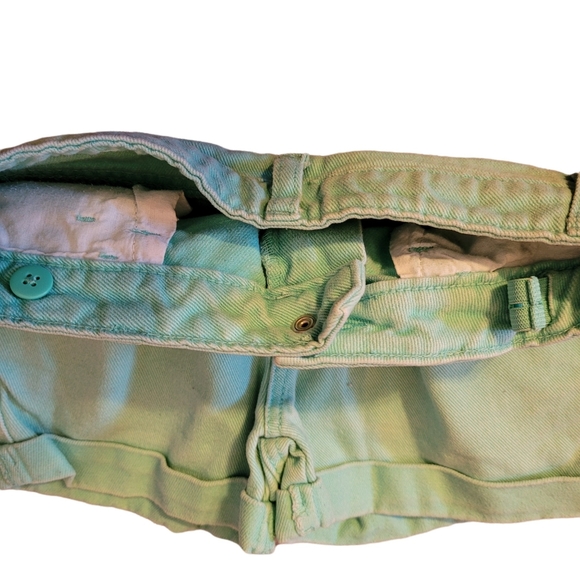 Cherokee Girls Jeans Shorts M 7/8 Turquoise Adjustable Waist - Picture 3 of 4